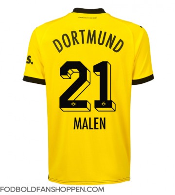 Borussia Dortmund Donyell Malen #21 Hjemmebanetrøje 2023-24 Kortærmet